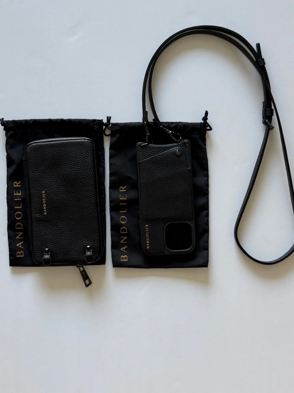 Bandolier Emma Pebble Leather Crossbody Phone Case + Expanded Pouch